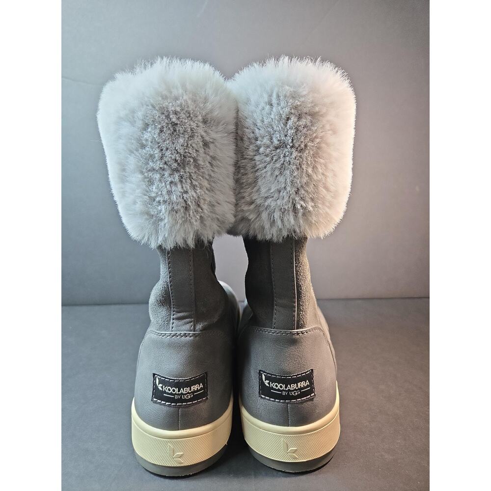 Koolaburra By UGG Boots Womens Size 9 Gray Suede Fur Mid Calf Winter 1105889 - Picture 5 of 8